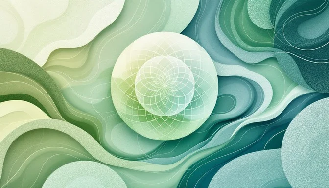 Abstract circular patterns symbolizing mindful daily practices and inner calm